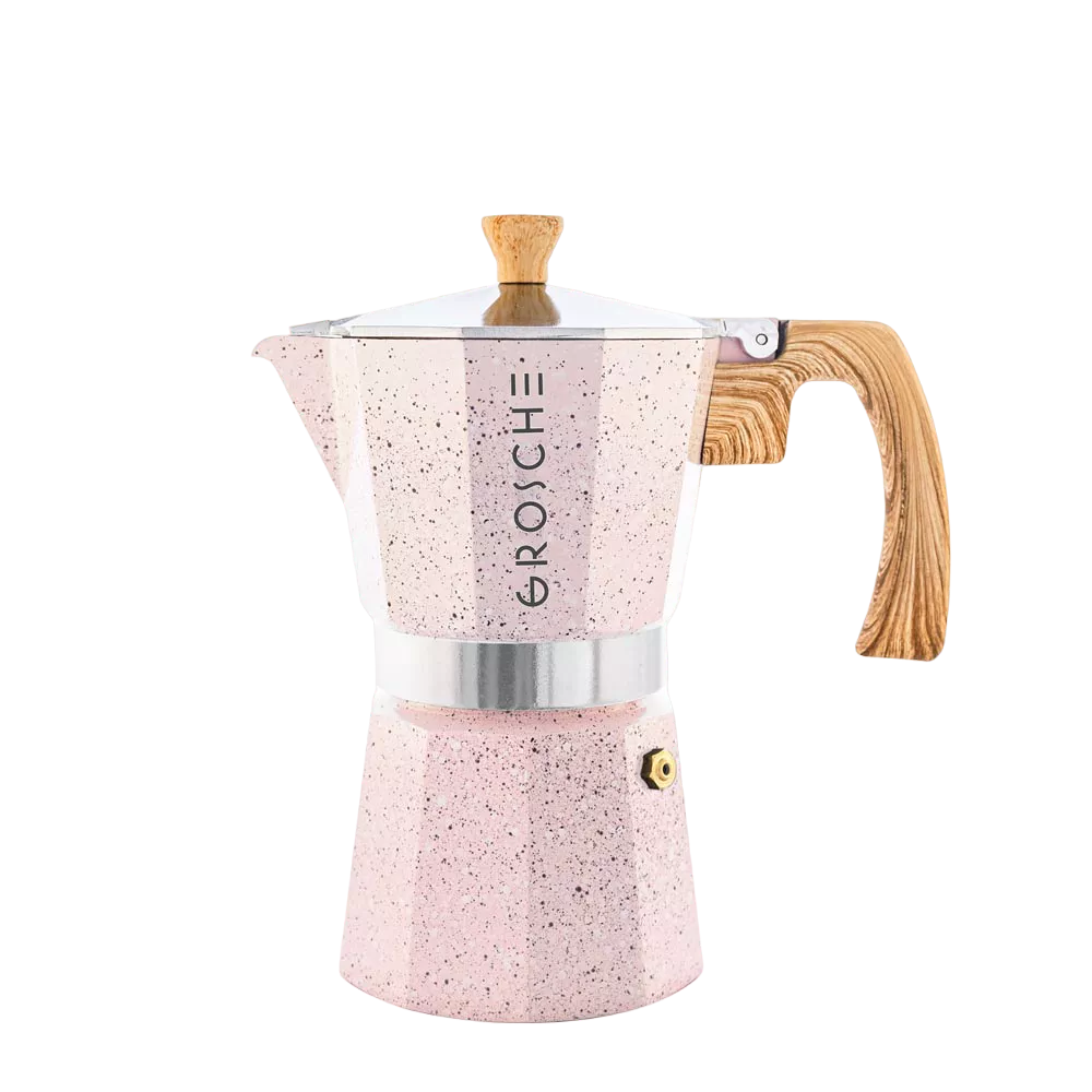 Grosch Milano mokapot 6 tassen roze