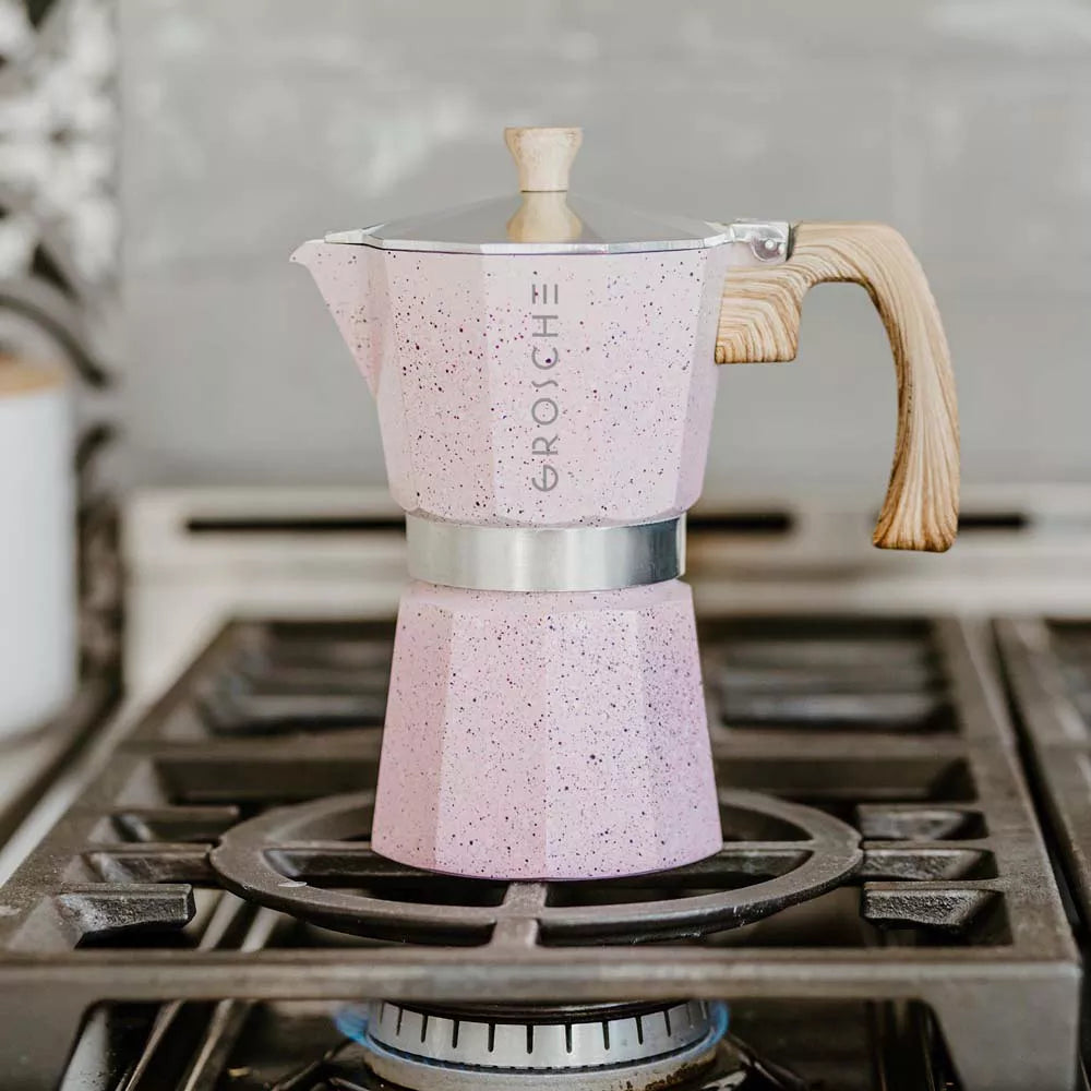 Grosch Milano mokapot 6 tassen roze